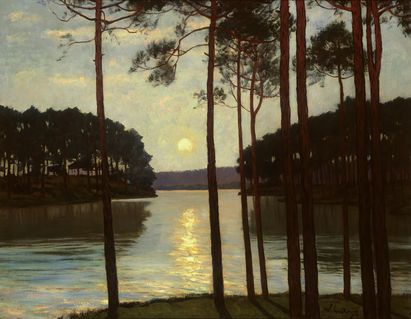 Walter Leistikow, Abendstimmung am Schlachtensee, um 1895 © Sammlung Stiftung Stadtmuseum Berlin, Foto: Hans-Joachim Bartsch, Berlin Walter Leistikow, Abendstimmung am Schlachtensee, um 1895 © Sammlung Stiftung Stadtmuseum Berlin, Foto: Hans-Joachim Bartsch, Berlin