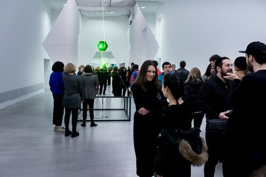 Eröffnung der Ausstellung "Carsten Nicolai. Tele" in der Berlinischen Galerie, 22.3.2018, Foto: Harry Schnitger