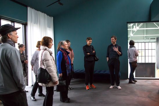 Atelierbesuch bei Jorinde Voigt mit den Freund*innen der Berlinischen Galerie, 14.3.2019, Foto: Dovilė Aleksaitė