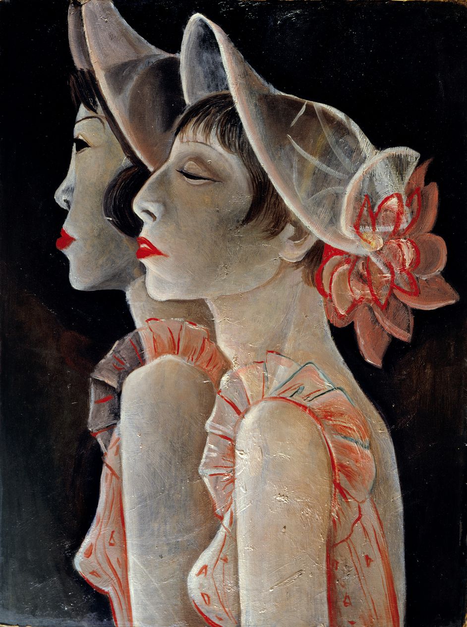 Gemälde von Jeanne Mammen, Öl auf Pappe, 64 x 47 cm