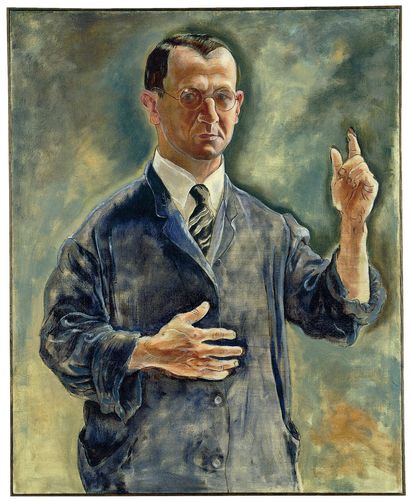 George Grosz, Self Portrait, Warning, 1927 Painting by George Grosz from 1927