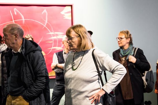 Atelierbesuch bei Jorinde Voigt mit den Freund*innen der Berlinischen Galerie, 14.3.2019, Foto: Dovilė Aleksaitė