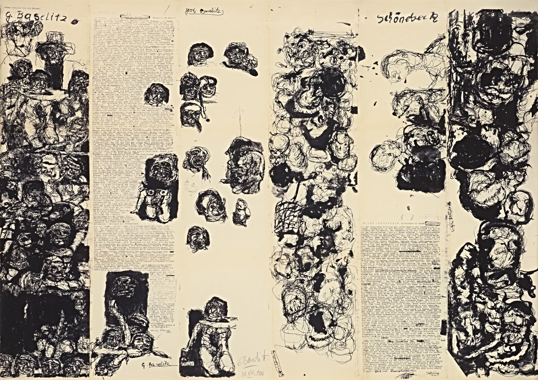 Illustration of an artistic manifesto written by Georg Baselitz and Eugen Schönebeck in 1962