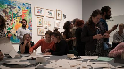 Eröffnung von "207 m². Raum für Aktion und Kooperation" in der Berlinischen Galerie, 2019, Foto: Catrin Schmitt Eröffnung von "207 m². Raum für Aktion und Kooperation" in der Berlinischen Galerie, 2019, Foto: Catrin Schmitt