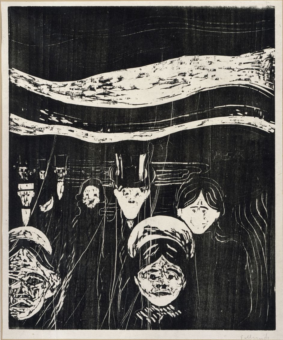 Edvard Munch, Angst (Angstgefühl), 1896, Foto: © Staatliche Museen zu Berlin, Kupferstichkabinett / Jörg P. Anders
