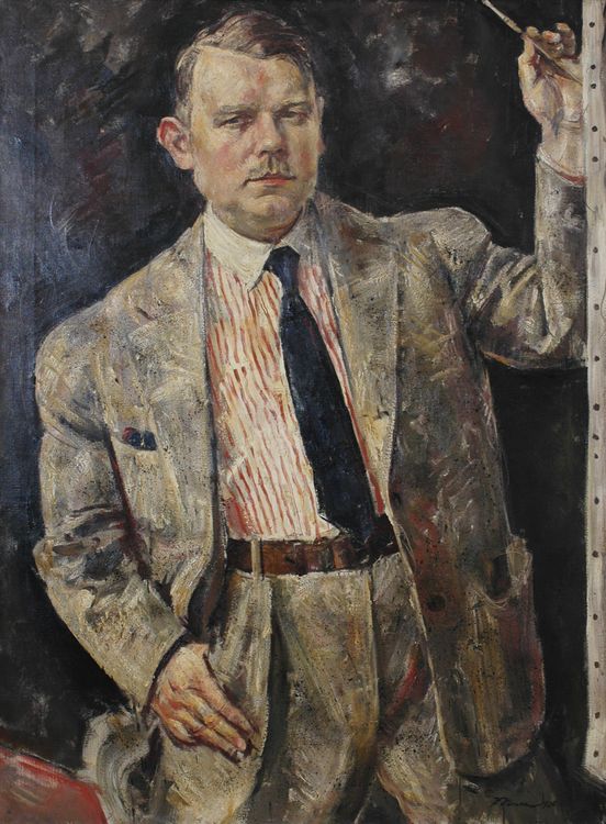 Gemälde von Paul Plontke, Öl auf Leinwand, 110 x 80 cm