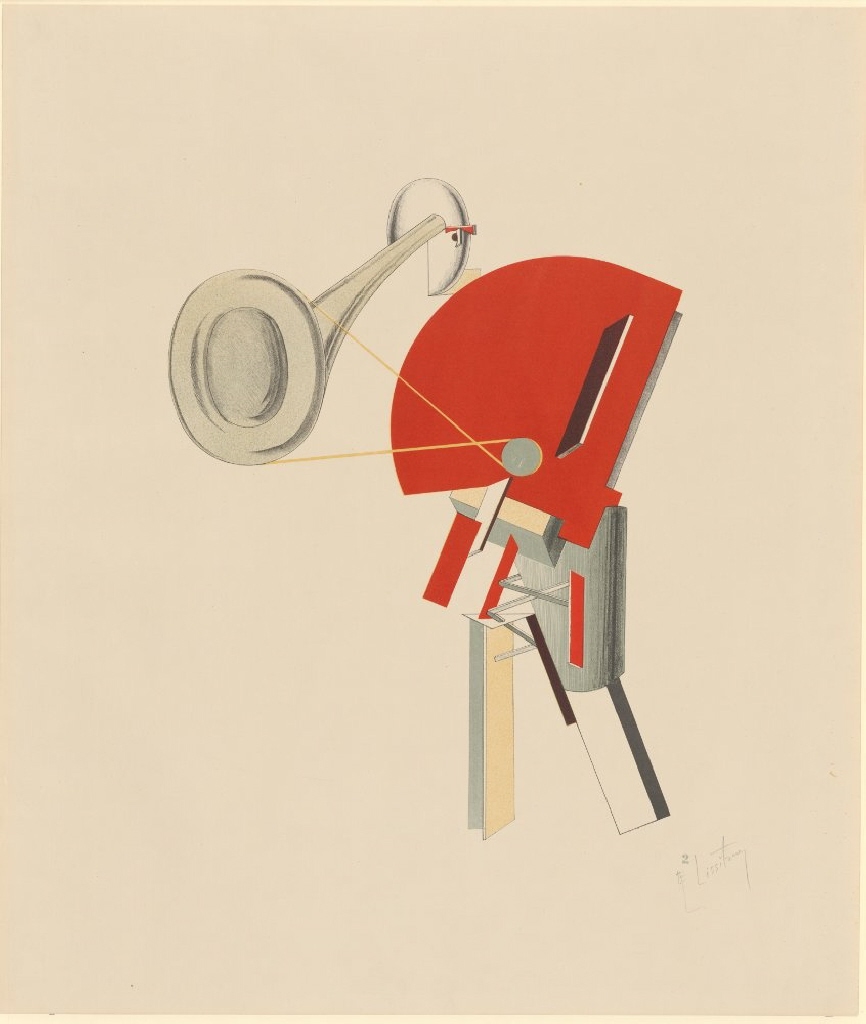Print graphic by El Lissitzky, Offset print on cardboard, 53,3 x 45,5 cm 